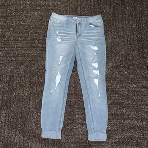Ripped light wash jeans